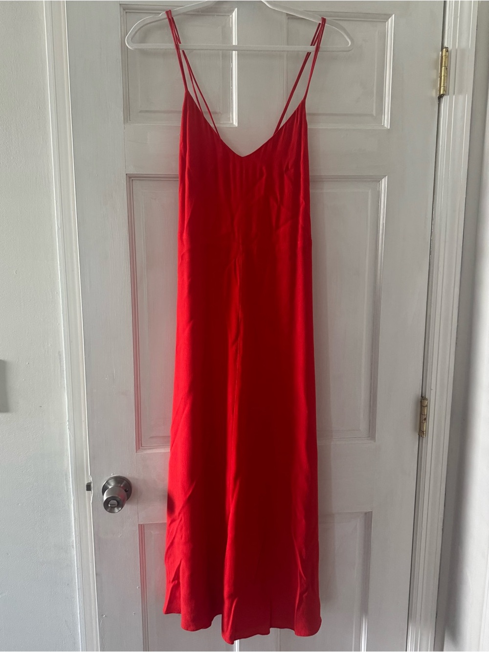 Aritzia Red Double-Strap Slip Dress